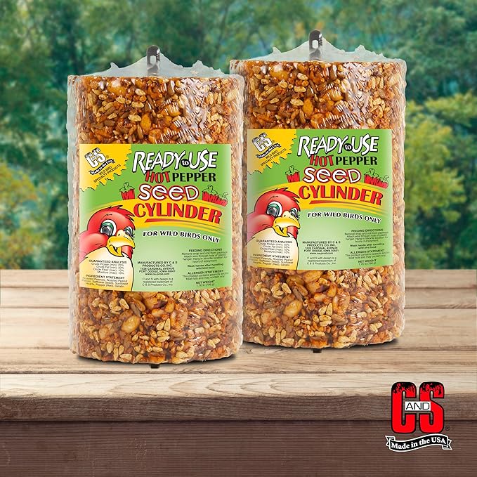 C&S Ready to Use Hot Pepper Seed Cylinder 1.76 Pounds 2 Pack