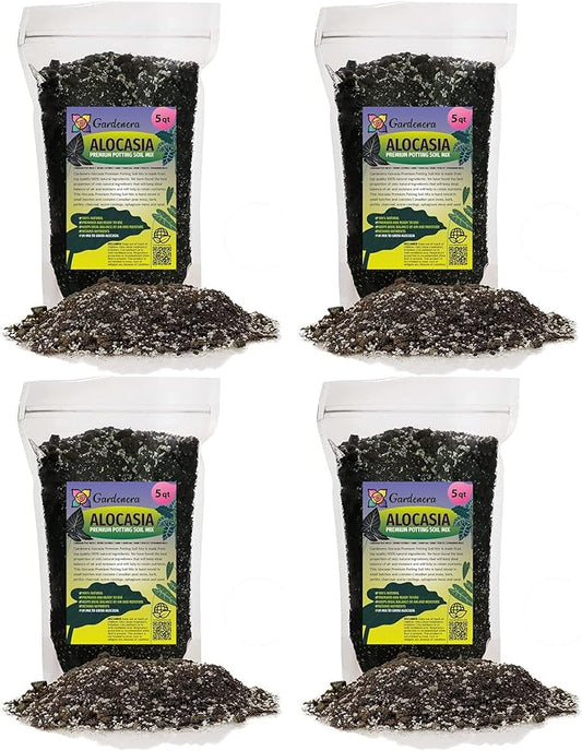 Gardenera Alocasia Potting Mix - Unlock Robust Growth and Striking Leaves with Our High-Performance Formula - 20 Quart