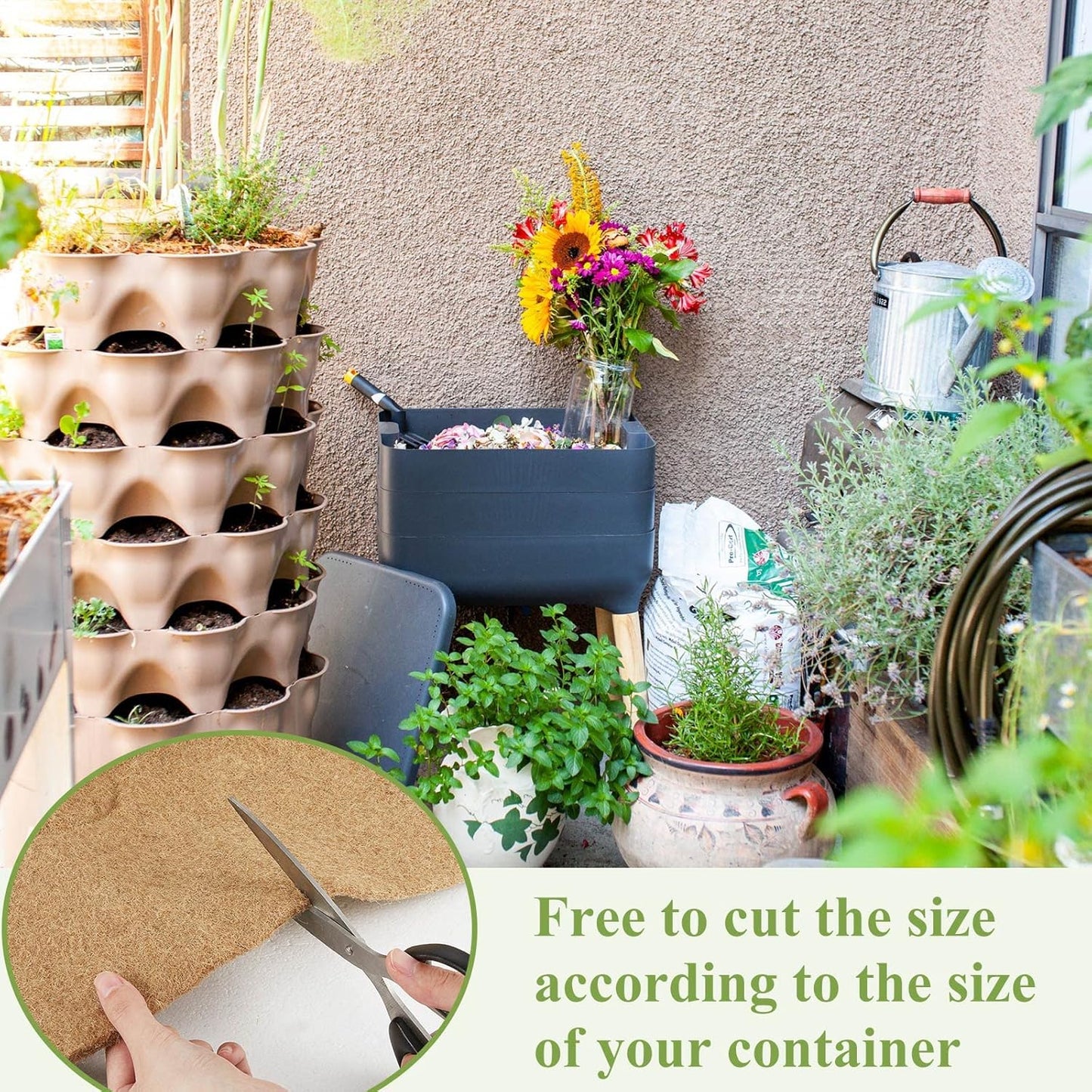 Zubebe 4 Pcs 2 ft x 2ft Worm Blanket Farm Kit Worm Bin Blanket Worms for Composting Fits Many Bin Bag for Keeping Worms Dark Moist Warm Outdoor Garden Compost Bin Farm Compost Factory