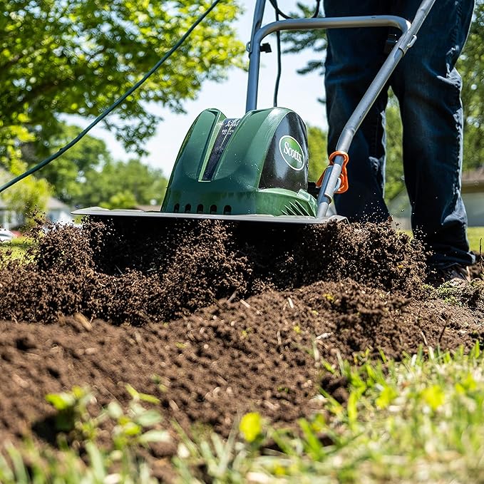 Scotts Outdoor Power Tools TC70135SS Garden Tiller, 16-Inch, 13.5-Amp, Green