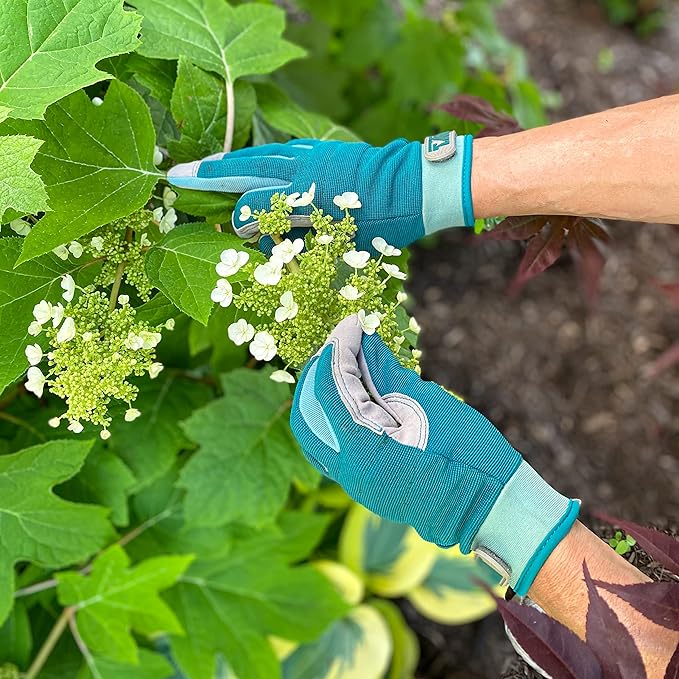 Wells Lamont Women's High Dexterity Adjustable Work and Gardening Gloves, Green, Medium (7754M)