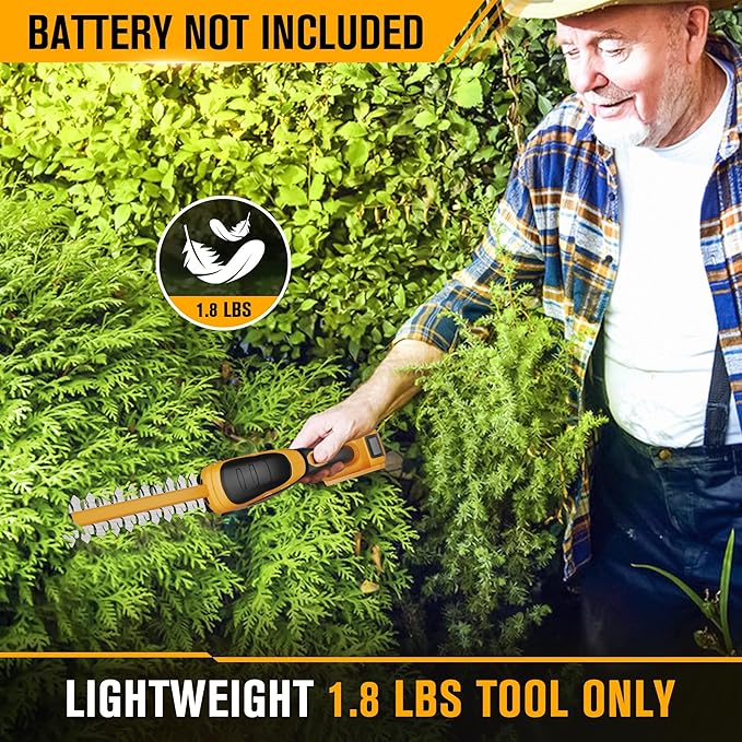 Hedge Trimmer Cordless Compatible with DEWALT 20V MAX Battery (No Battery), Electric Hedge Trimmer Cordless Grass Trimmer, Bush Trimmer Grass Shears Handheld for Yard, Garden, Lawn