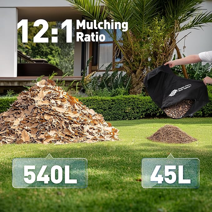 Leaf Blower, 20V Cordless Electric Blower, Leaf Vacuum and Mulcher, with 2 * 4.0Ah Batteries and 1 Fast Charger, Lightweight Leaf Blower for Patio Cleaning, Lawn Care, Blowing Fallen Leaves