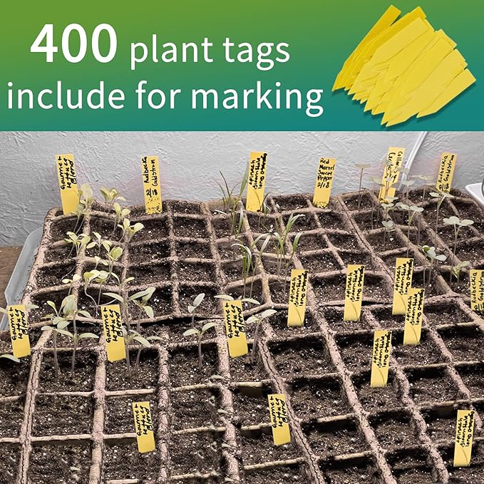 640Cells Seedling Start Trays,40 Pack Peat Pots Seedling Pots Biodegradable,Seedling Starter Kit,Organic Germination Plant Starter Trays