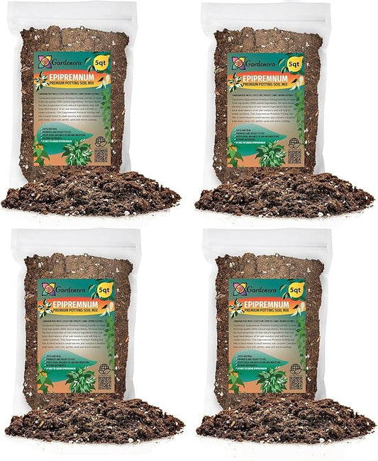Gardenera Epipremnum Potting Mix - Unlock Robust Growth and Gorgeous Foliage with Our High-Performance Formula - 20 Quart
