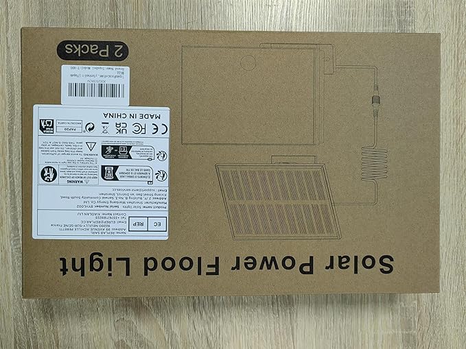 400LED Solar Lights Outdoor Waterproof, 3 Modes & Remote Control Motion Sensor Outdoor Light, Solar Flood Lights with 16.4ft Cable for Garden, Garage, Patio, Pathway (Warm Yellow 2 Pack)