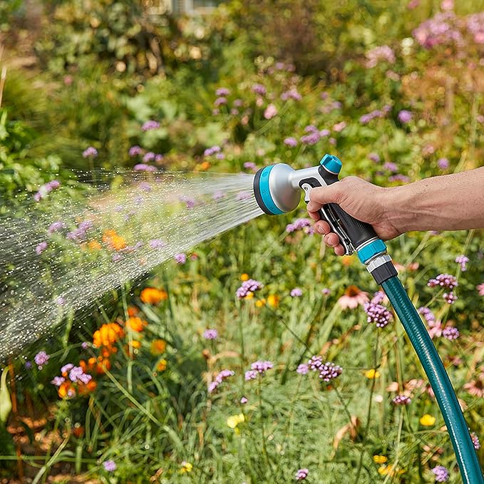 Gilmour Heavy Duty Front Control Garden Hose Nozzle with 8 Pre-set Spray Patterns, Water Hose Nozzle for Watering Garden or Lawn