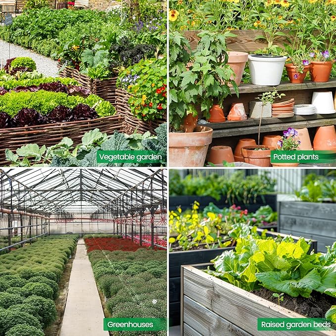 Bonviee 200ft 1/4 inch Drip Irrigation Tubing Blank Distribution Tubing Drip Irrigation Hose Garden Watering Tube Line for Garden Irrigation System-Green