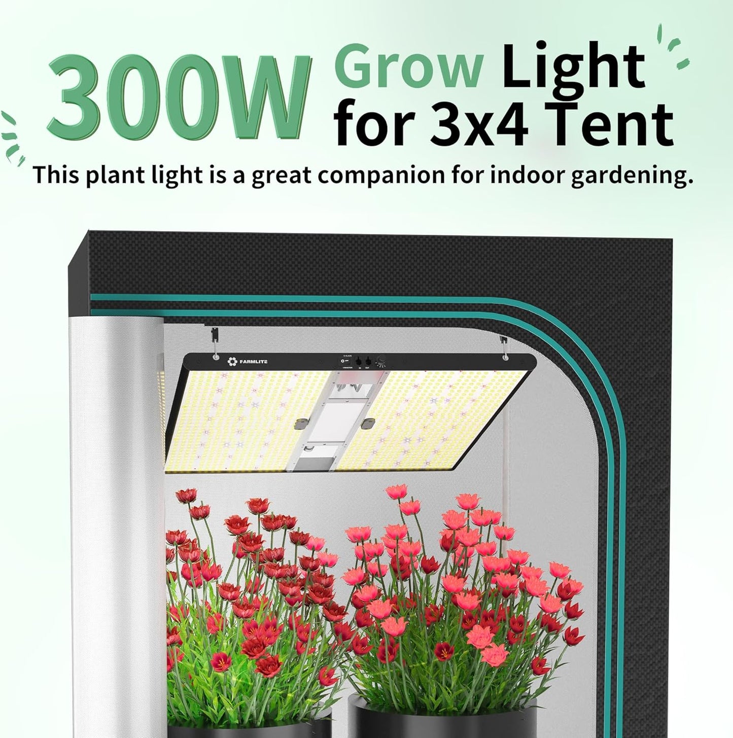 FARMLITE Grow Light for Indoor Plants Quantum Board Grow Light Full Spectrum Led Grow Lights Growing Lamp Daisy Chain Dimmable (300Watts)