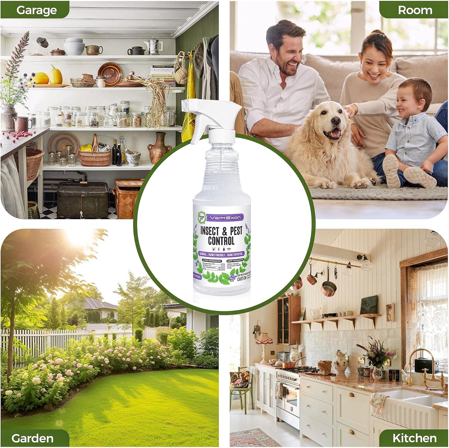 Peppermint Oil Insect & Pest Control Spray – 32oz Natural Plant-Based Bug Killer for Spiders, Ants, Flies, and Other Insects, Safe for Home & Kitchen Use