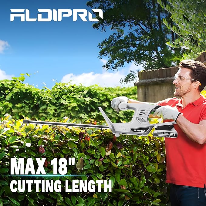 Cordless String Trimmer + Leaf Blower + Hedge Trimmer Combo 20V Ultra-Lightweight Garden Tool Set, 400 CFM Electric Blower & 18-Inch Bush Trimmers & 12-Inch Weed Wacker with Battery & Charger