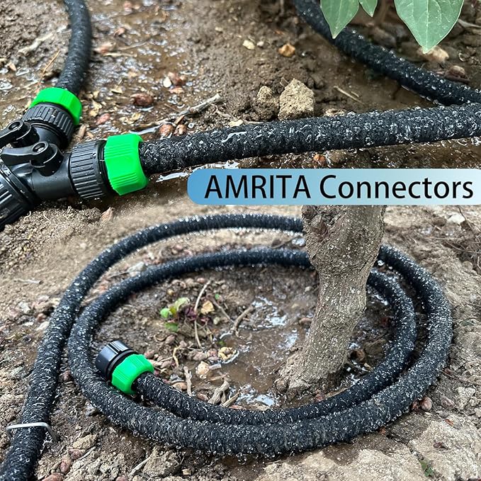AMRITA Fittings for 1/2" Soaker Hose and Garden Hose, Female Connector& Male Connector &Valves & Straight Connectors.(Fittings)