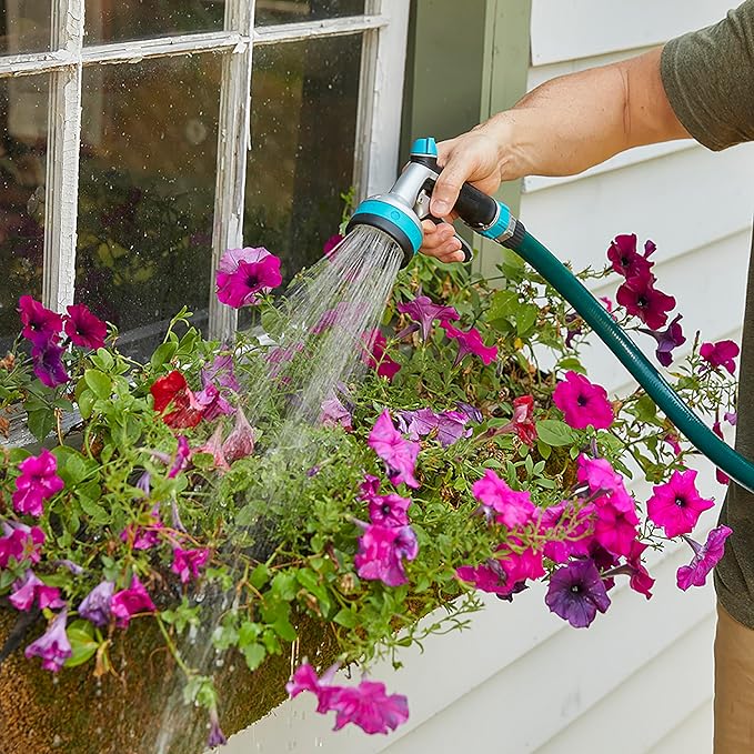 Gilmour Heavy Duty Front Control Garden Hose Nozzle with 8 Pre-set Spray Patterns, Water Hose Nozzle for Watering Garden or Lawn