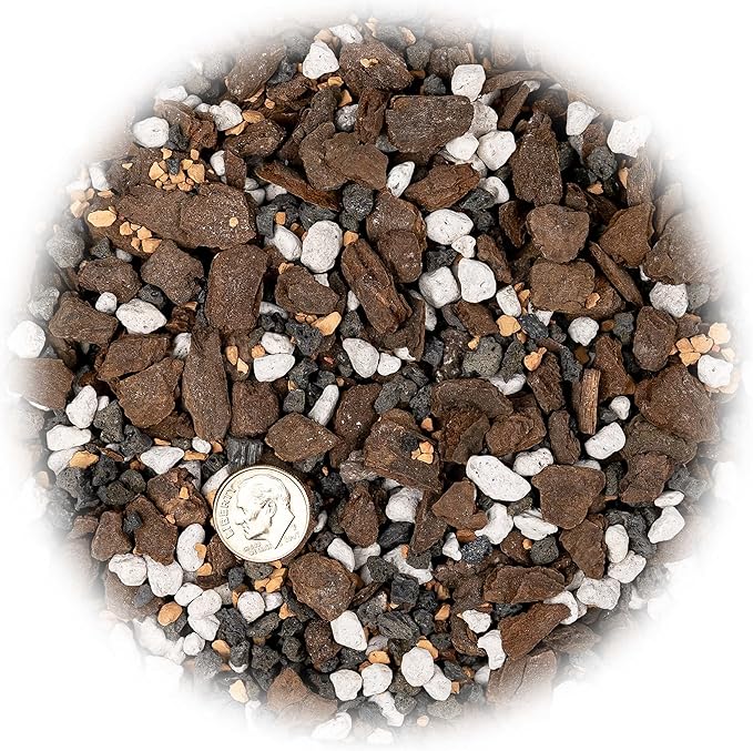 Premium Bonsai Soil All Purpose Fast Draining Mix - Pumice, Lava, Calcined Clay and Pine Bark Potting Pre Mixed Bonsai Plant Soil Mixture by GARDENERA- Made in USA - (2 Quart Bag)