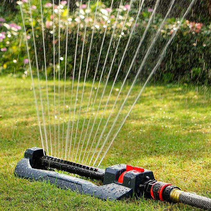 Eden 94105 Lawn & Garden Essential Oscillating Water Sprinkler for Yard with Width and Flow Control