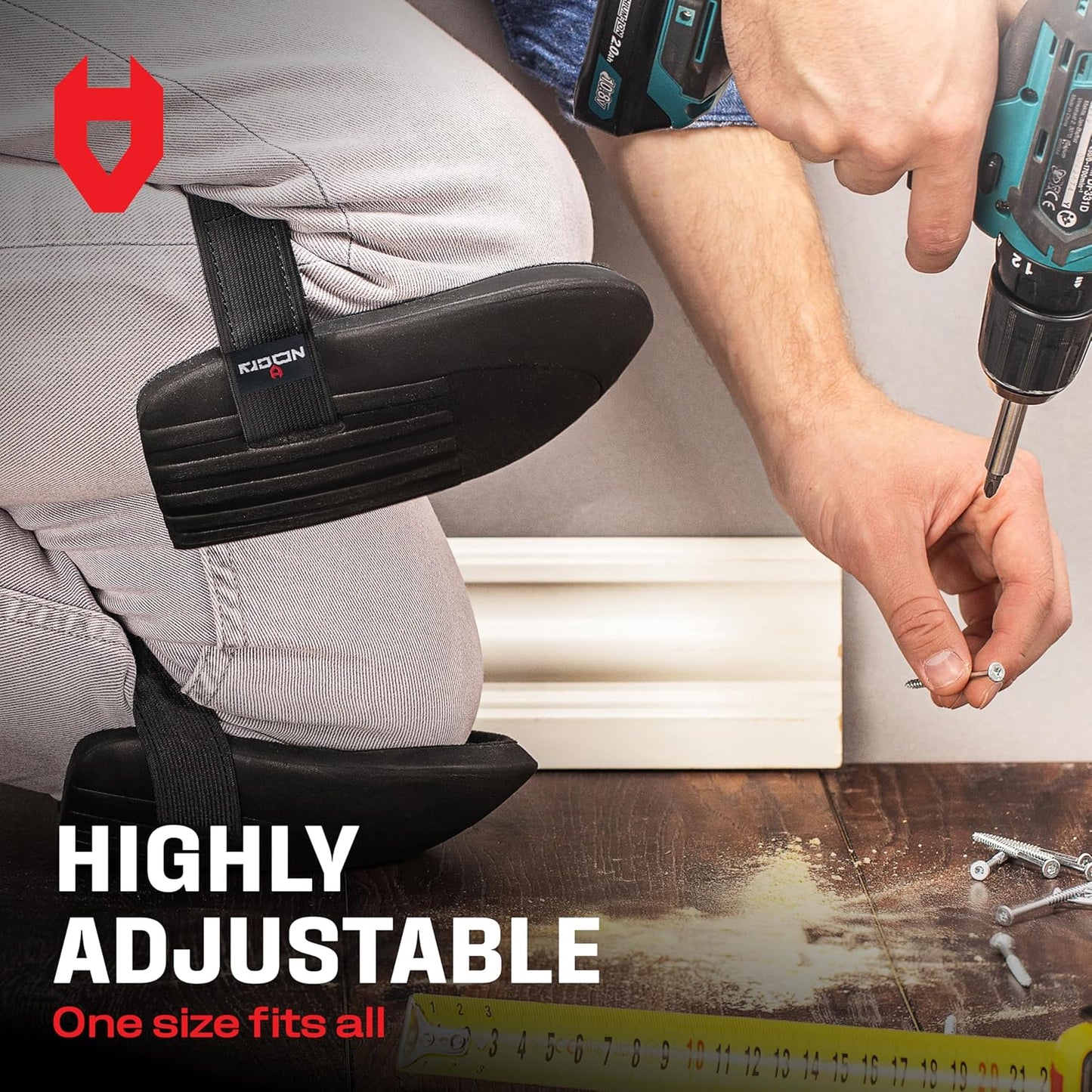 NoCry Gardening Knee Pads for Women and Men – Waterproof Foam Padding in a Lightweight Yet Durable Design; Easy to Wear with Adjustable Elastic Hook-and-Loop Straps – Ideal for the Garden and Yard Work