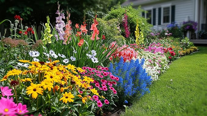 Amazing Deal - Complete Spring & Summer 100 Bulbs Blooming Flower Garden - Beautiful Flowers That Will Attract Bees, Butterflies & Hummingbirds and Other Pollinators - Easy to Grow 1000's Sold