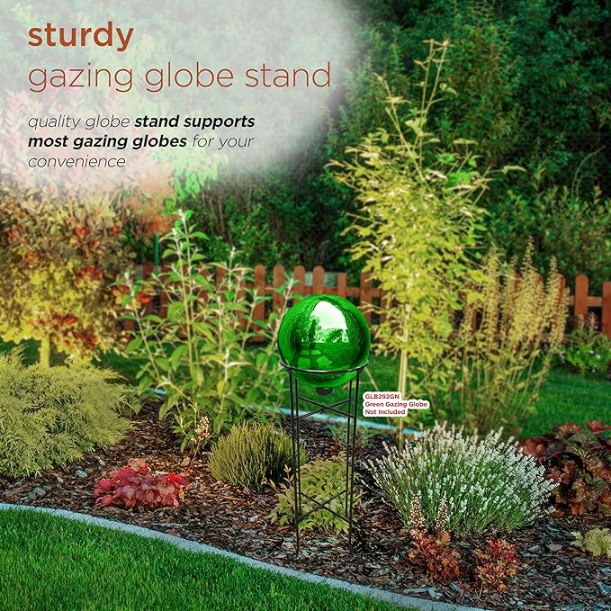 Alpine Corporation 24" Tall Indoor/Outdoor Metal Gazing Globe Display Stand