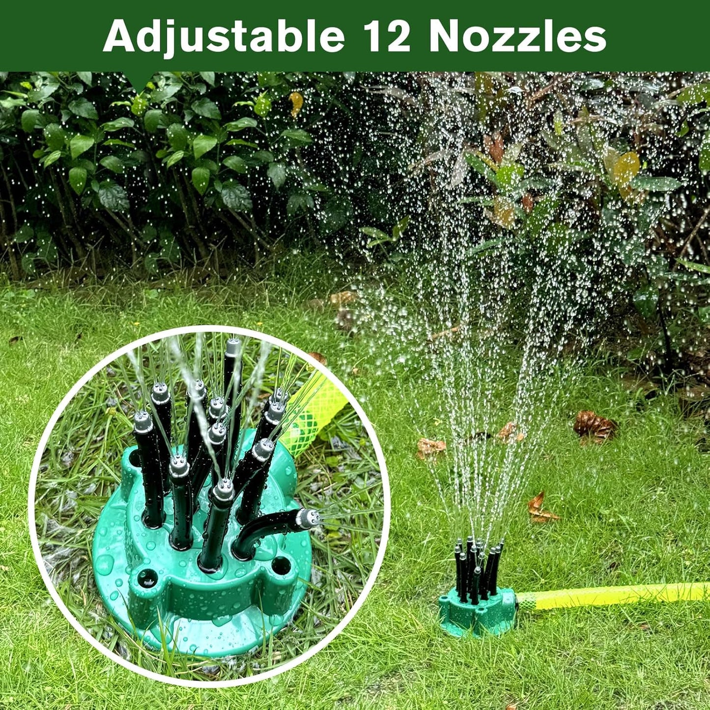 360 Degree Adjustable Garden Sprinkler Lawn Sprinklers for Yard Water Sprinkler for Lawn Flexible Angle Control Ideal for and Vegetable Garden Efficient Irrigation System (1)
