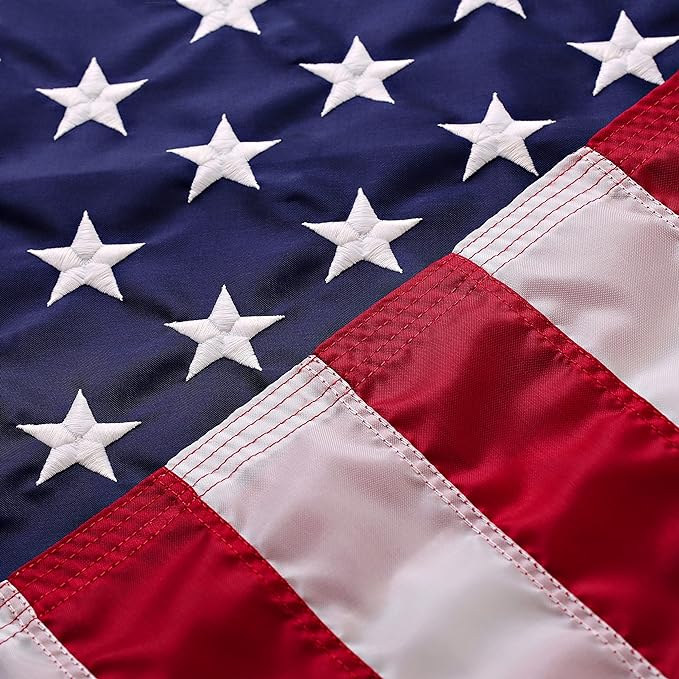 2.5x4 American Flags for Outside | American Flag Made in USA Heavy Duty American Flags for Outside 2.5x4 with Embroidered Stars and Sewn Stripes American High Wind- All Weather US