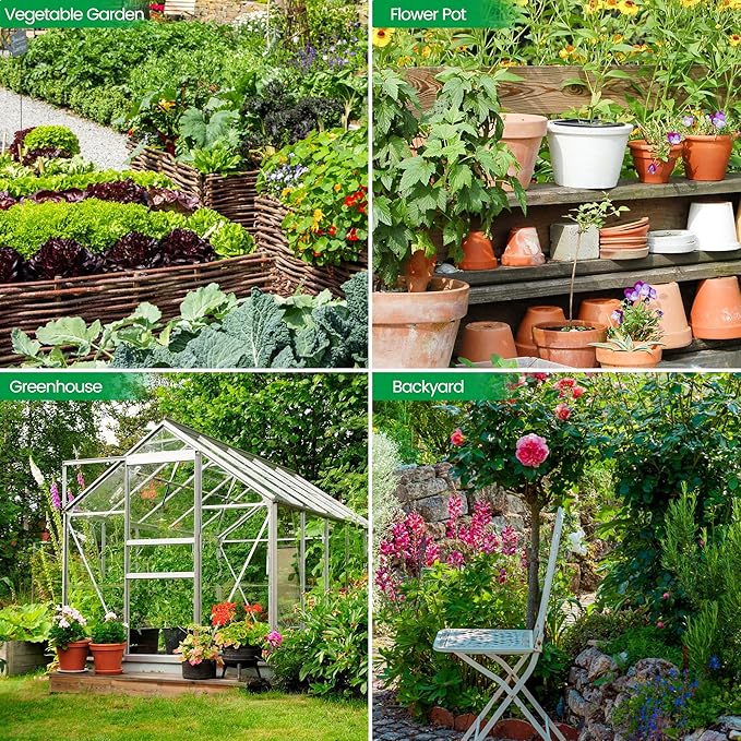 100FT 1/4 inch Drip Irrigation Tubing Blank Distribution Garden Watering Tube Line for DIY Quick-Connect Drip Irrigation Parts and Drip Systems, Green