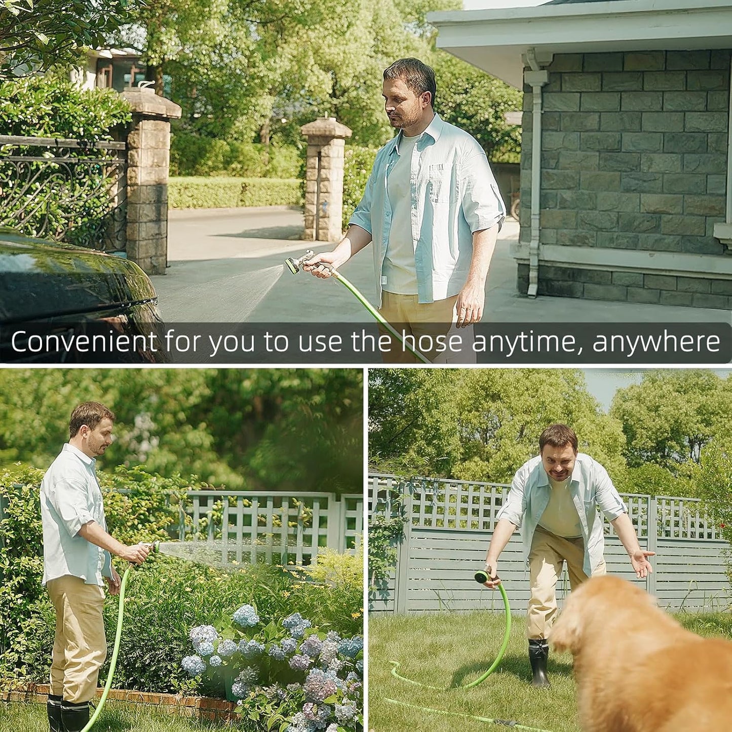 Metal YESTAR Water Hose Reel Cart,Hold 100 Ft of 5/8 Inch Hose,Portable Hose Reels for Outside.Storage and Watering