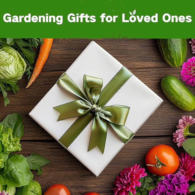 Lush&Dew Raised Garden Bed Heirloom Seed Bank, 32 Varieties 30,000+ Non-GMO Fall Winter Garden Seeds of Vegetables Herbs Fruits, Gardening Gifts for Women Men, Survival Seed Kit Emergency Supplies