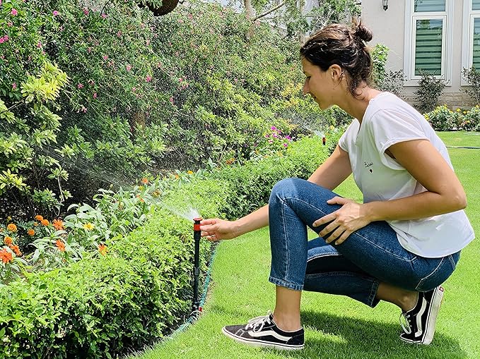 Eden 96093 Multi-Adjustable Flex Design Garden Sprinkler with Extension Set, Great for DIY Gardening Product