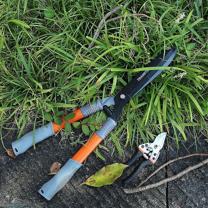 Garden Hedge Shears. Hedge Clippers & Shears SET with Super Pruning Shears. Heavy Duty Garden Clippers for Shaping Bushes Nicely. Hedge Scissors & Shears made with Durable Carbon Steel.