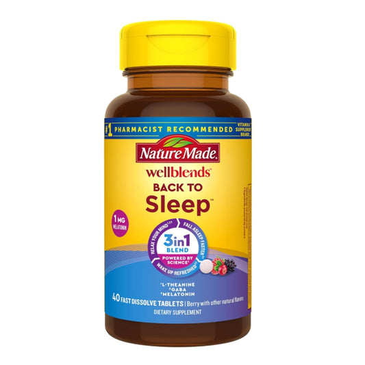 Nature Made Wellblends Back To Sleep 3 in 1 - 40 Fast Dissolve Tablets