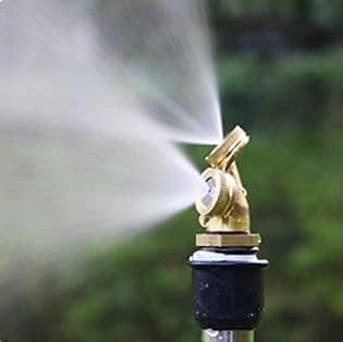Joywayus Brass Misting Spray Nozzle 3/4" GHT Male 3-Holes Garden Sprinklers Irrigation Connector Water Sprinklers Mister Heads Fitting with Filter Mesh (Pack of 2)