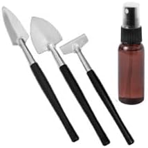 – Premium Small DIY Terrarium Kit for Succulents, Cacti & Air Plants, Includes Soil, Moss, Pebbles, Tools, Amethyst Gem & Crystal Chips – Handmade in USA