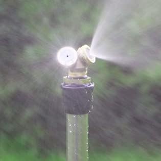 Joywayus Brass Misting Spray Nozzle 3/4" GHT Male 2-Holes Garden Sprinklers Irrigation Connector Water Sprinklers Mister Heads Fitting with Filter Mesh (Pack of 2)