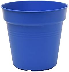 Mintra Home Garden Pots 4pk - Flowers, Herbs, Plants, Indoor, Outdoor, Colorful, Wholesale, Bulk (Blue, 13cm Diameter (5in))