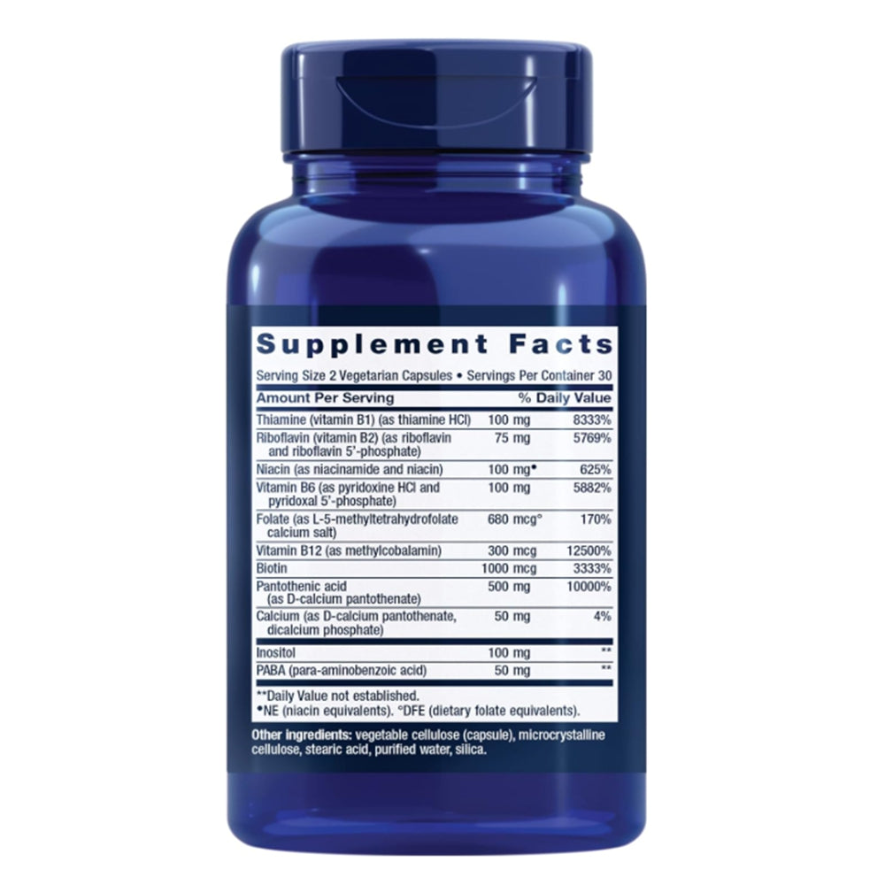Life Extension Bioactive Complete B-Complex - 60 Vegetarian Capsules (Pack of 2)