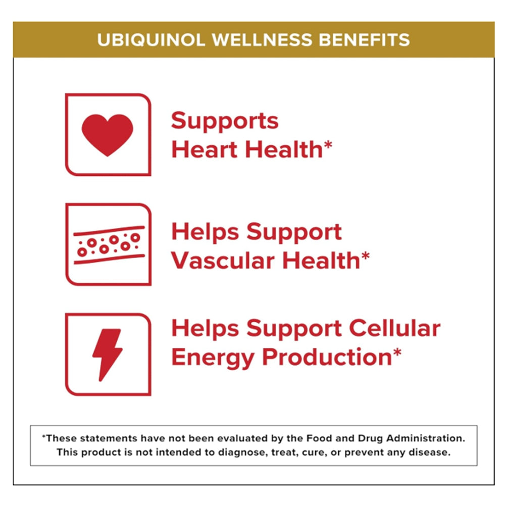 Qunol Ubiquinol CoQ10 200mg Softgels - 60 Count