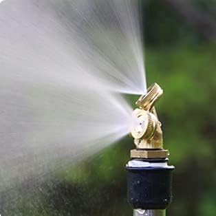 Joywayus Brass Misting Spray Nozzle 1/2" NPT Male 3-Holes Garden Sprinklers Irrigation Connector Water Sprinklers Mister Heads Fitting with Filter Mesh (Pack of 3)