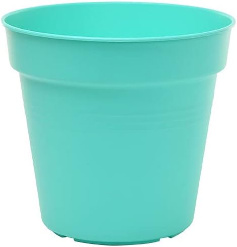 Mintra Home Garden Pots 4pk - Flowers, Herbs, Plants, Indoor, Outdoor, Colorful, Wholesale, Bulk (Teal, 13cm Diameter (5in))