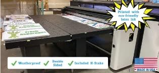 Personalized 18x24" Yard Signs, Double Sided Printing, Metal Stake Included, by Legit Fast Printing (15pk)