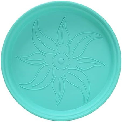 Mintra Home Garden Pots 4pk - Flowers, Herbs, Plants, Indoor, Outdoor, Colorful, Wholesale, Bulk (Teal, 15cm Diameter (5.9in))