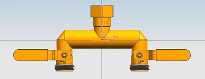 Garden Hose Splitter, 3/4” Rust and Freeze Resistant Outdoor Hose Manifold with 2 Green Extra Long Handles Faucet Adapter-Heavy Duty Brass 2-Way Valve
