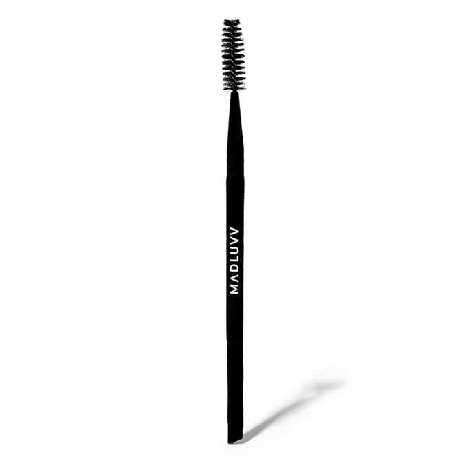 MADLUVV Brow Stamp Kit with Brow Stencils – Easy Eyebrow Shaper for Natural-Looking Brows – Popular Eyebrow Stencil Kit Used by Professionals – 9 Shapes, Spoolie, Travel Bag & Stamp (Taupe)