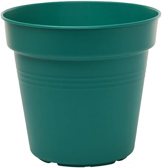 Mintra Home Garden Pots 4pk - Flowers, Herbs, Plants, Indoor, Outdoor, Colorful, Wholesale, Bulk (Forest Green, 15cm Diameter (5.9in))