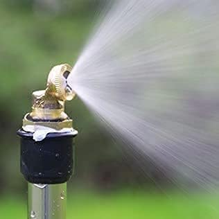 Joywayus Brass Misting Spray Nozzle 3/4" GHT Male 1-Holes Garden Sprinklers Irrigation Connector Water Sprinklers Mister Heads Fitting with Filter Mesh (Pack of 2)