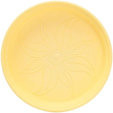 Mintra Home Garden Pots 4pk - Flowers, Herbs, Plants, Indoor, Outdoor, Colorful, Wholesale, Bulk (Yellow, 15cm Diameter (5.9in))