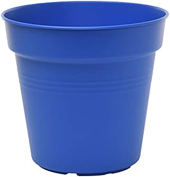 Mintra Home Garden Pots 4pk - Flowers, Herbs, Plants, Indoor, Outdoor, Colorful, Wholesale, Bulk (Blue, 19cm Diameter (7.5in))