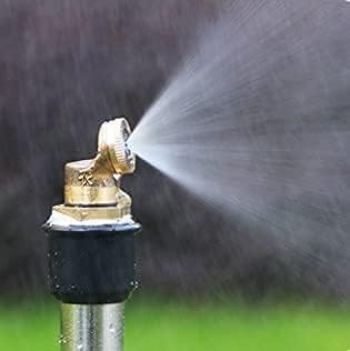 Joywayus Brass Misting Spray Nozzle 3/4" GHT Male 1-Holes Garden Sprinklers Irrigation Connector Water Sprinklers Mister Heads Fitting with Filter Mesh (Pack of 2)