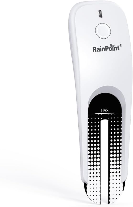 RainPoint Wi-Fi Soil Moisture Meter, WiFi Soil Moisture Meters for Plants, Soil Humidity & Temperature Sensor, Soil Testers Monitor for Garden (Add-on Device, Requires Hub or Gateway), White