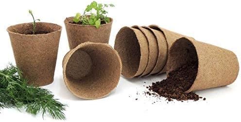 Daniel's Plants 3" Naked Pots | Natural Plantable Seed Starter Pots | OMRI-Listed Biodegradable for Seedlings | Enhanced Drainage & Aeration | Earth Friendly - Peat Free (60, 3" Round)