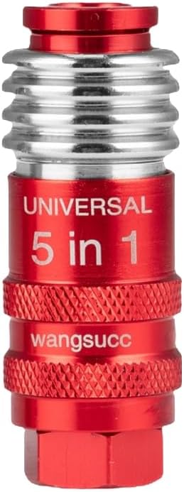 5 In 1 Universal Quick Industrial Connect Coupler Air Hose Fittings 1/4” Body Size 5-in-1 Quick Connect Air Fitting Air Compressor Accessories Fitting (1 PCS)